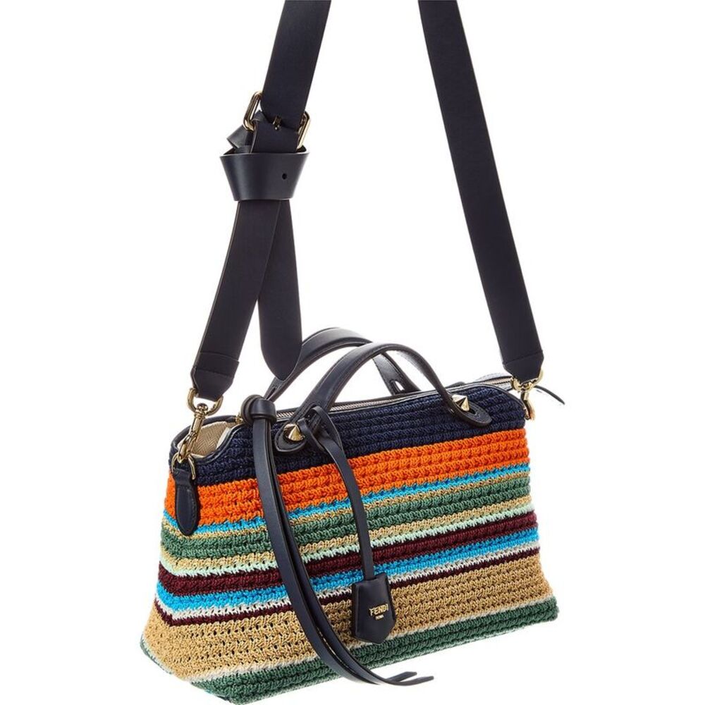 Fendi By The Way Soft Medium Crochet & Leather Clutch - Picture 3 of 5